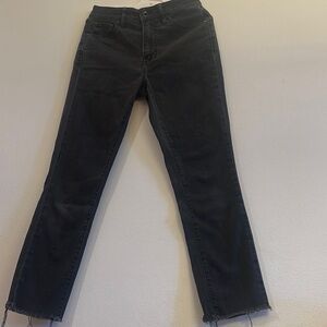 Raleigh Runway Black Cropped Ankle Jeans - Preloved